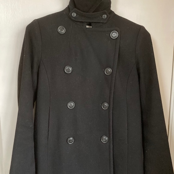 Black J.Crew Pea Coat - Picture 2 of 7